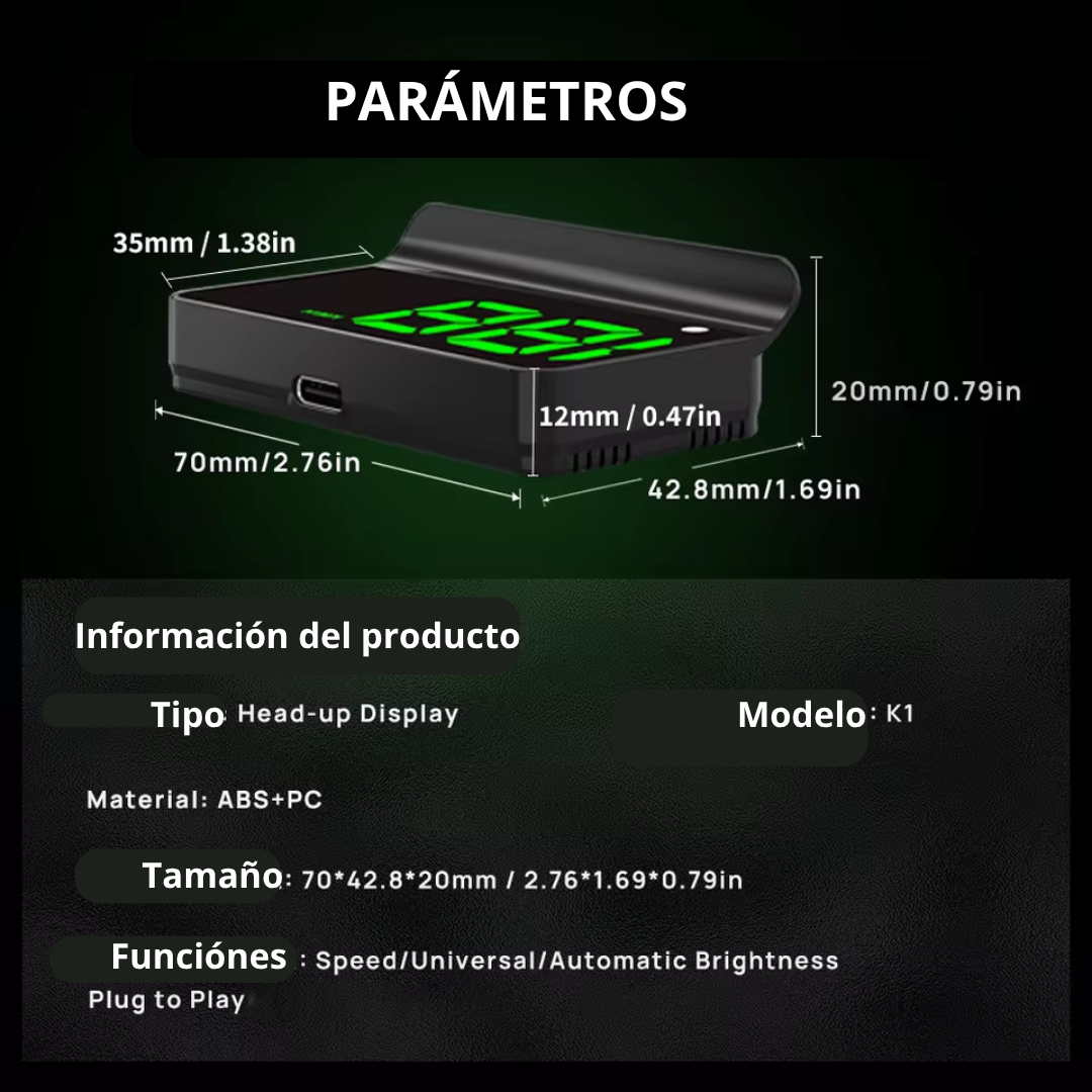Proyector de cuenta kilómetros