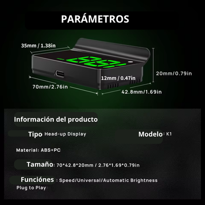 Proyector de cuenta kilómetros